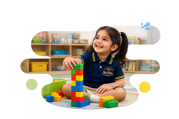 Child playing at Vasishtha School