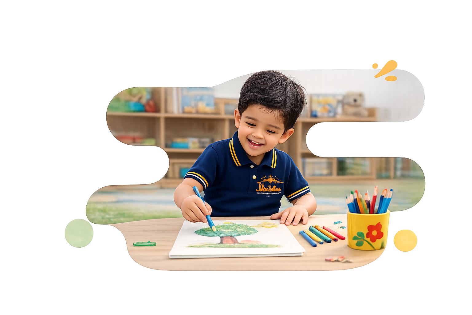 Child engaged in creative activity at Vasishtha Counselling Centre