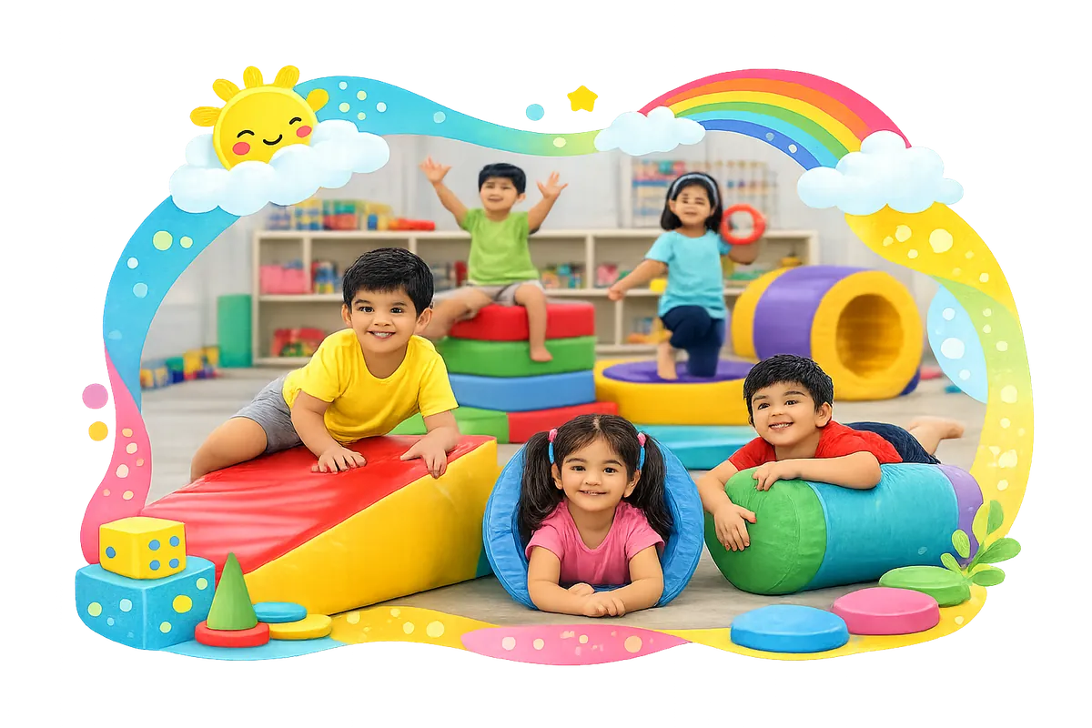 Children playing at Vasishtha Soft Gym Early Years Movement Lab